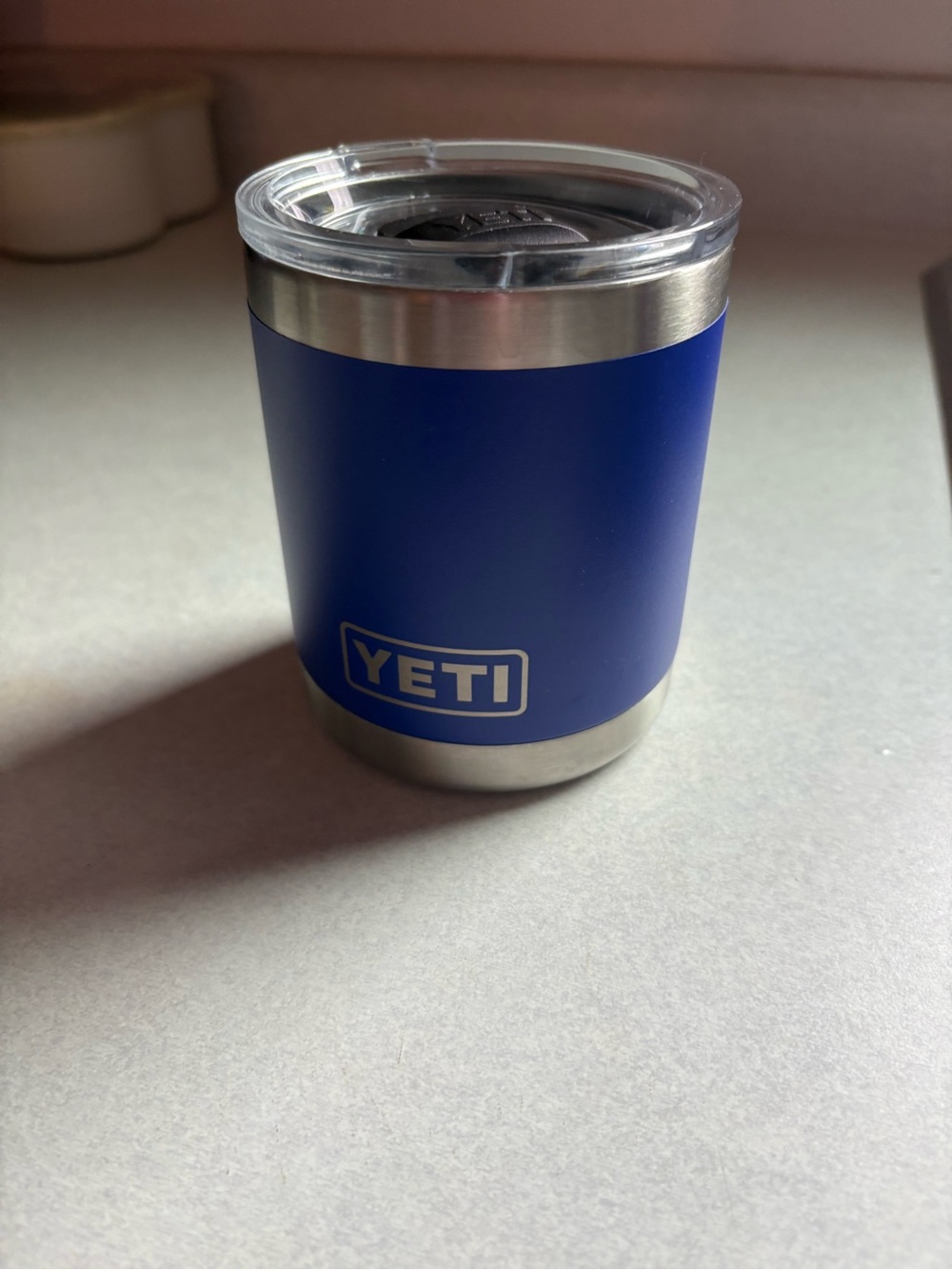Yeti Blue Stainless Steel Insulated 10 oz Tumbler with Clear Lid